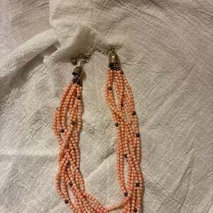 Jay King DTR Sterling Silver 8-Strand Angel Skin Coral Bead Necklace